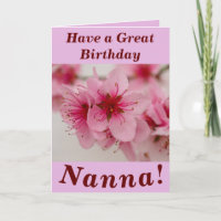 Bright and Bold Floral Birthday Card for Nanna
