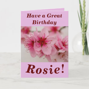 Bright and Bold Floral Personalized Birthday Card