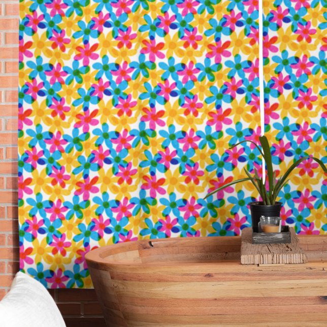 Bright and Bold Hippie Flowers Spring Floral Fabric (Creator Uploaded)