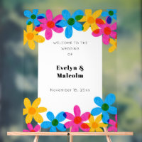 Bright and Bold Hippie Flowers Spring Wedding