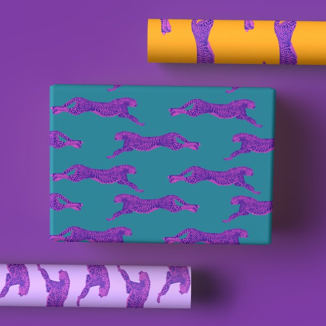 Bright and Bold Hot Pink Cheetah  Wrapping Paper Sheet (Creator Uploaded)