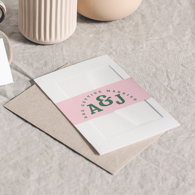 Bright and bold Retro Invitation Belly Band (Creator Uploaded)