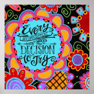 Bright and Cheerful Accomplishment Poster