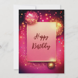 Bright and Cheerful Happy Birthday card .