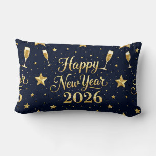 Bright and Cheerful Holiday Vibes Throw -New Year Lumbar Cushion