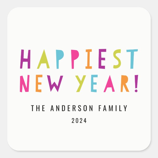 Bright and Cheerful | New Year Holiday Stickers (Front)