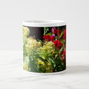 Bright and Cheery Fall Flowers on a Large Coffee Mug
