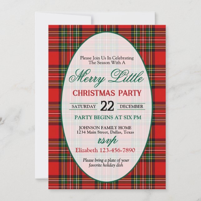 Bright and Colorful Christmas Party Invitation (Front)