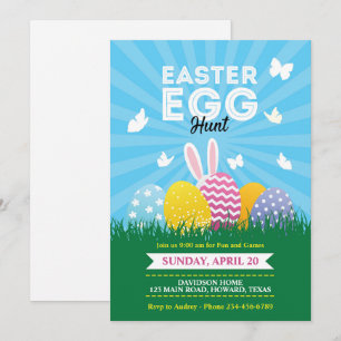 Bright and Colourful Easter Egg Hunt Invitation