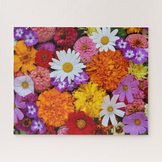Bright And Colourful Flowers Botanical Floral Jigsaw Puzzle (Horizontal)