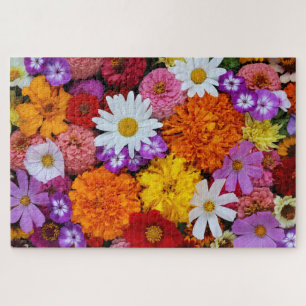 Bright And Colourful Flowers Botanical Floral Jigsaw Puzzle