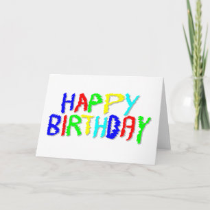 Bright and Colourful. Happy Birthday. Card
