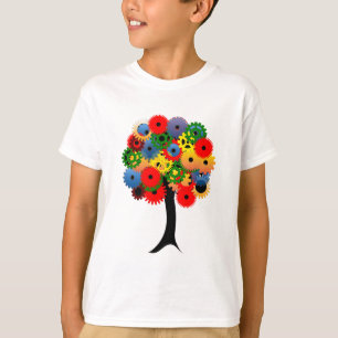 Bright and Colourful Mechanical Gear Tree T-Shirt