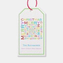 Bright and Colourful Merry Christmas Typography