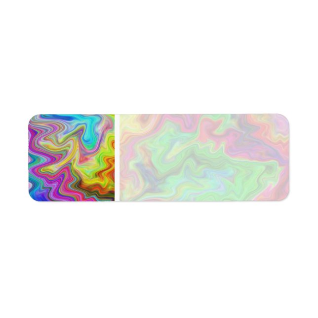 Bright and Colourful Multi Pattern. Return Address Label (Front)