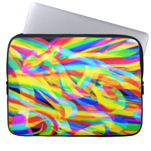 Bright And Colourful Neon Pattern Art Laptop Sleeve