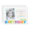 Bright and Colourful Photo Birthday Invitation