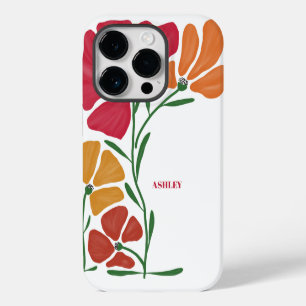 Bright and Colourful Pink, Orange, & Gold iPhone 14 Pro Case