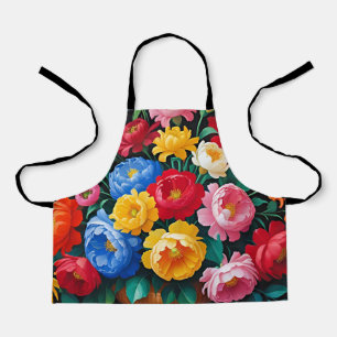 Bright and colourful roses apron
