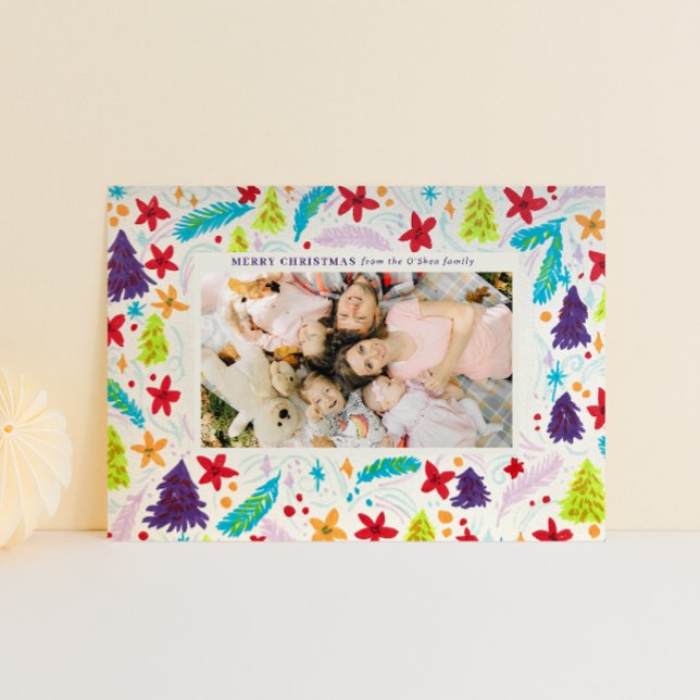 Bright and Colourful Silly Winter Frame Holiday Card (Creator Uploaded)