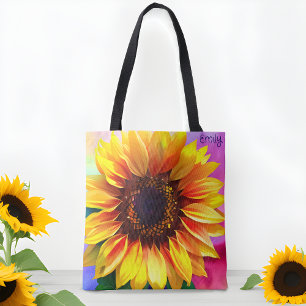 Bright and Colourful Sunflower Tote Bag