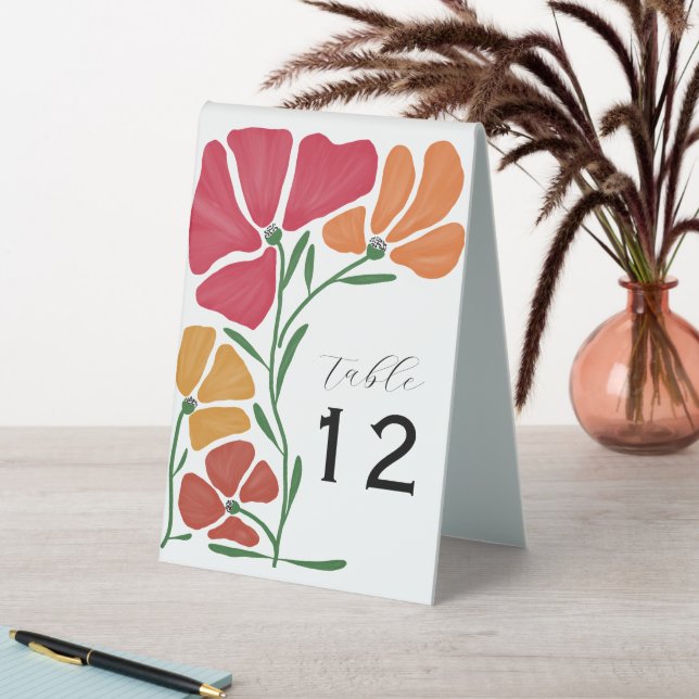 Bright and Colourful Table Number Wedding (In SItu (Table))