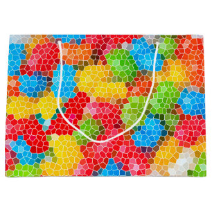 Bright and Colourful Unique Pattern Large Gift Bag