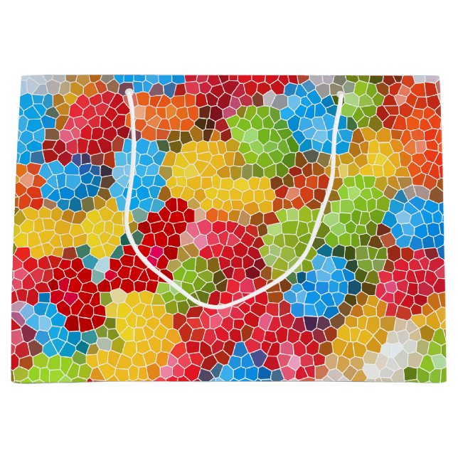 Bright and Colourful Unique Pattern Large Gift Bag (Front)