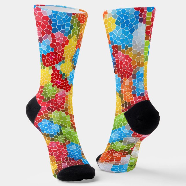 Bright and Colourful Unique Pattern Socks (Angled)