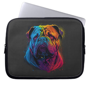 Bright and Fluffy Chinese Shar Pei dog, Shar-Pei Laptop Sleeve