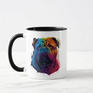 Bright and Fluffy Chinese Shar Pei dog, Shar-Pei Mug