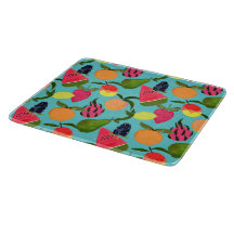 Bright and Fruity Glass Cutting Board