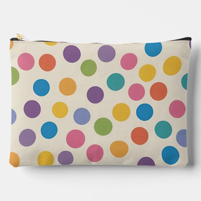 Bright and Fun Abstract Hexagon Design Accessory Pouch (Front)