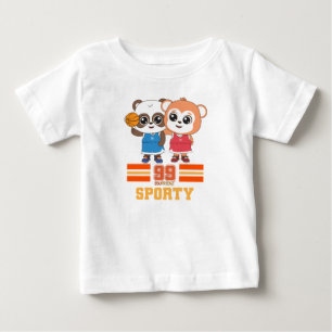 Bright and Fun Animal Frienz Characters Baby T-Shirt
