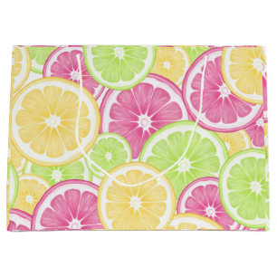 Bright and Fun Citrus Pop Summer Large Gift Bag