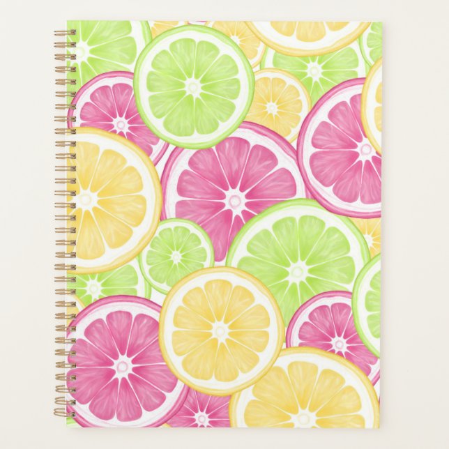Bright and Fun Citrus Pop Summer Planner (Front)