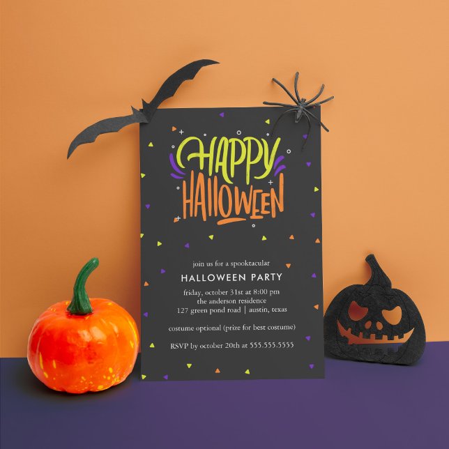 Bright and Fun Halloween Celebration Invitation (Creator Uploaded)