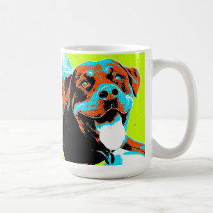 Bright and Fun Rottweiler Portrait Coffee Mug