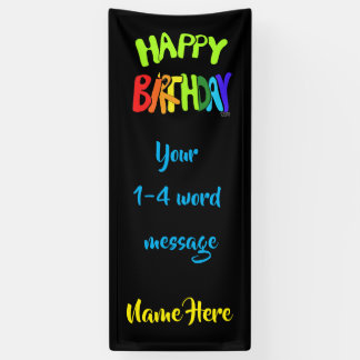 Bright and Happy Birthday Create-Your-Own Banner
