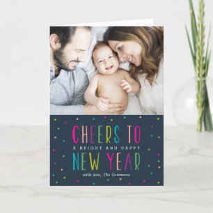 Bright and Happy New Year Photo Card