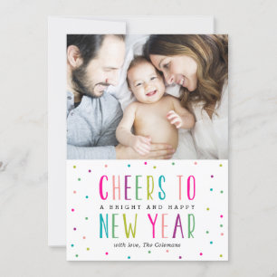 Bright and Happy New Year Photo Cards