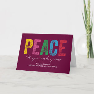 Bright and Peaceful Business Holiday Greeting Card