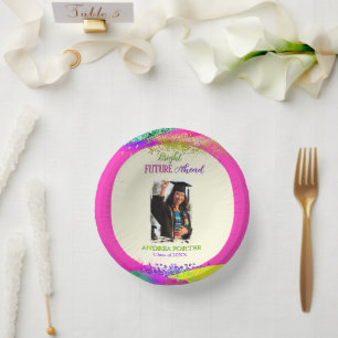 Bright and Promising Future Ahead Graduation Party Paper Plate