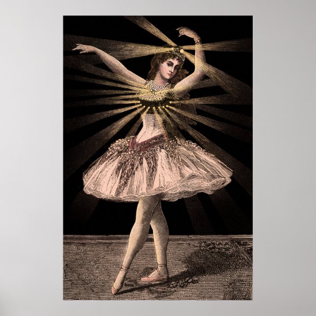 Bright and Shiny Ballerina Poster Print (Front)