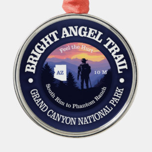 Bright Angel Trail (rd2) Metal Ornament