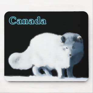 Bright Arctic Fox Mouse Pad