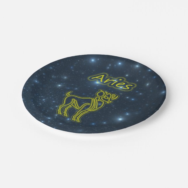 Bright Aries Paper Plate (Angled)