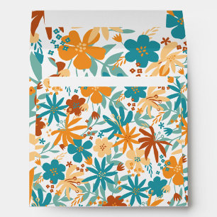 Bright Art Elegant Multicolor Abstract Wildflower Envelope