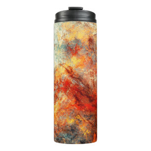 Bright artistic splashes. Abstract painting color  Thermal Tumbler
