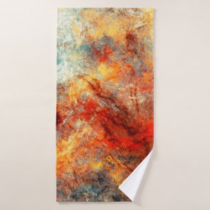 Bright artistic splashes. Abstract painting colour Bath Towel